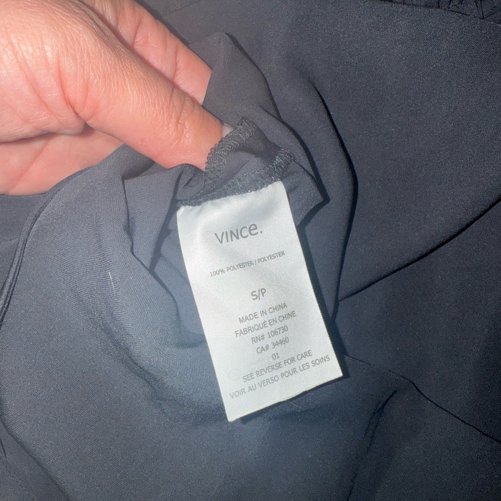 Vince Black Button-Front Blouse - image 6